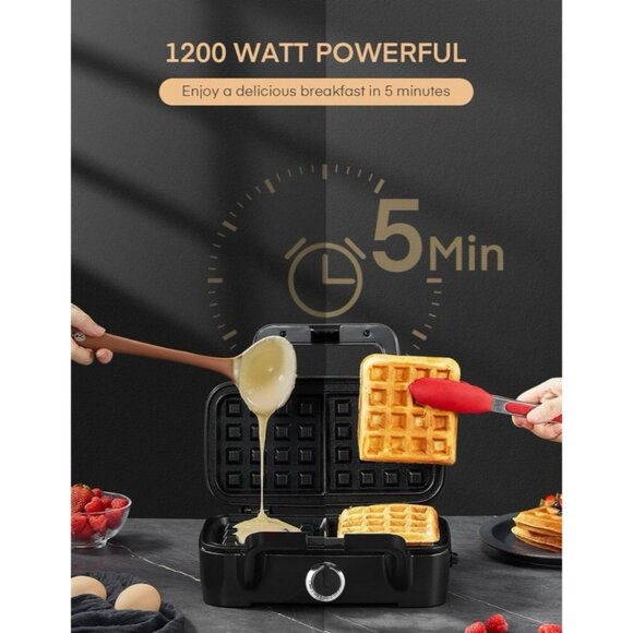 3-in-1 Waffle Sandwich Panini Maker Removable Plates 1200W Grill *Damaged box* - Picture 10 of 14